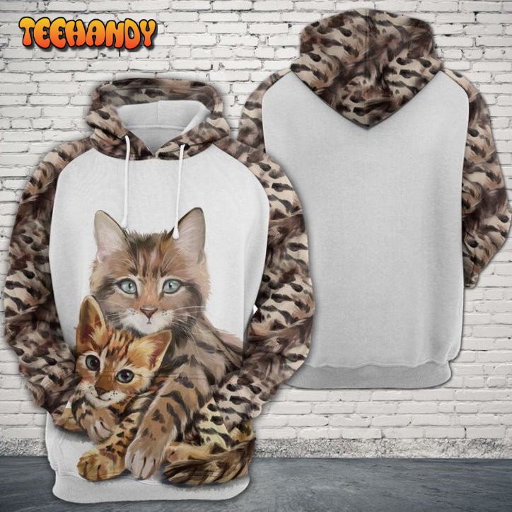 Cat Family 3D Printed HoodieZipper Hoodie