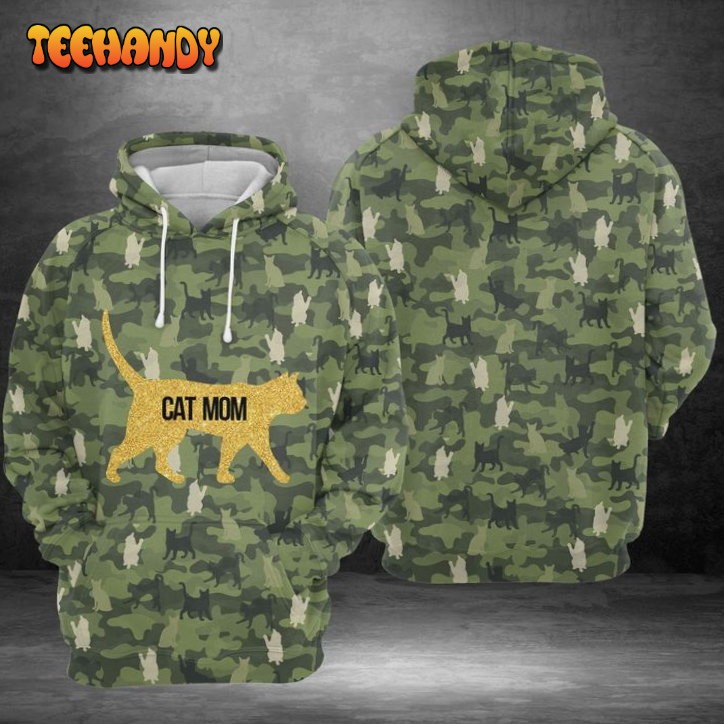 Cat Mom Camo 3D Printed HoodieZipper Hoodie