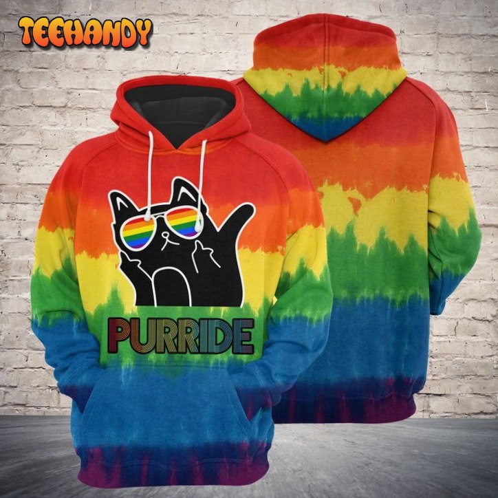 Cat Purride 3D Printed HoodieZipper Hoodie