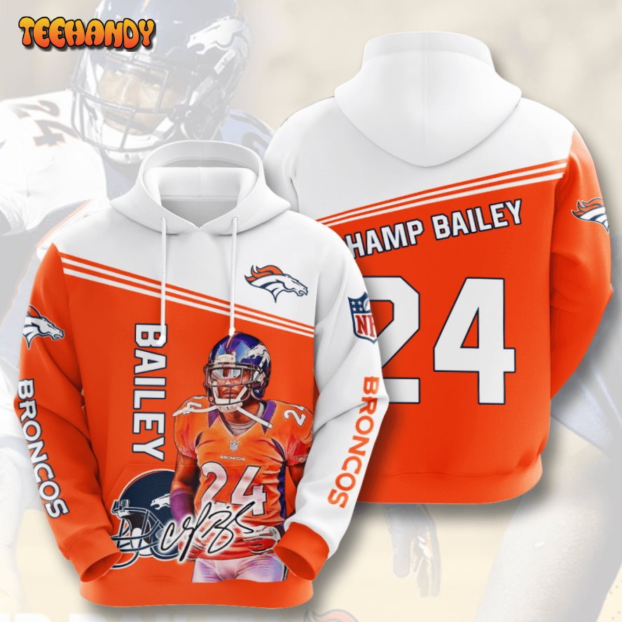 Champ Bailey Denver Broncos 3D Printed HoodieZipper Hoodie