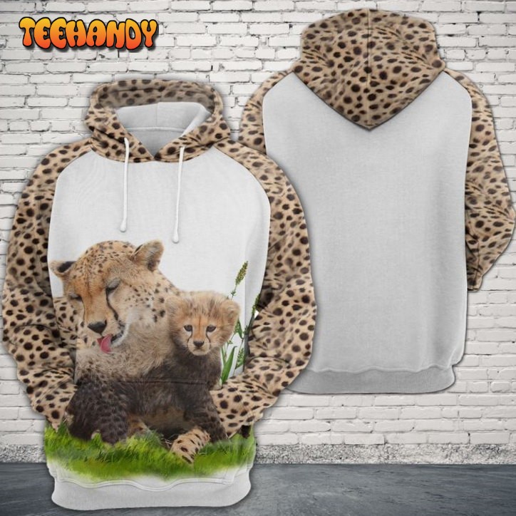 Cheetah Family 3D Printed HoodieZipper Hoodie