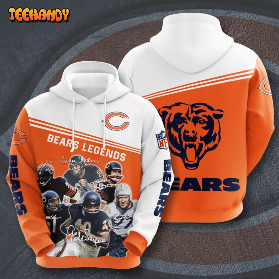 Chicago Bears Legends 3D Printed HoodieZipper Hoodie