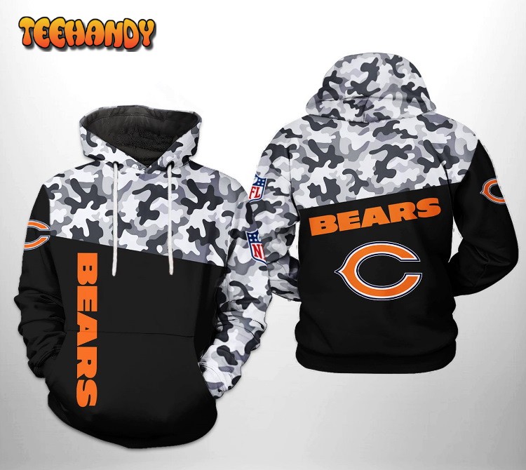 Chicago Bears NFL Camo Veteran Team 3D Printed Hoodie