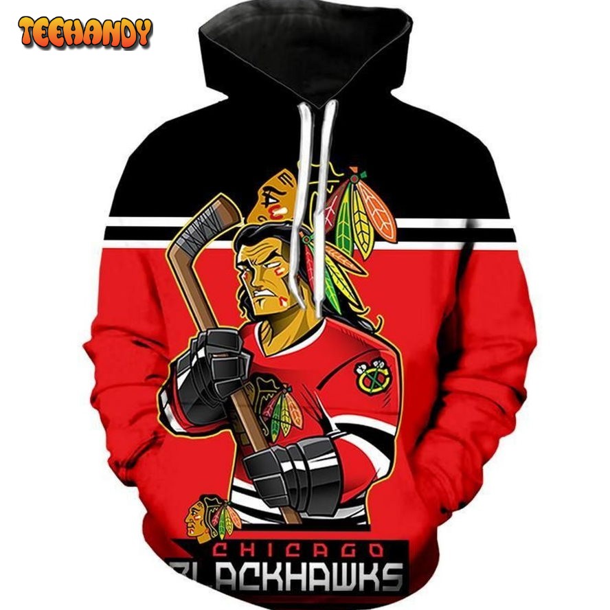 Chicago Blackhawks 3D Printed HoodieZipper Hoodie