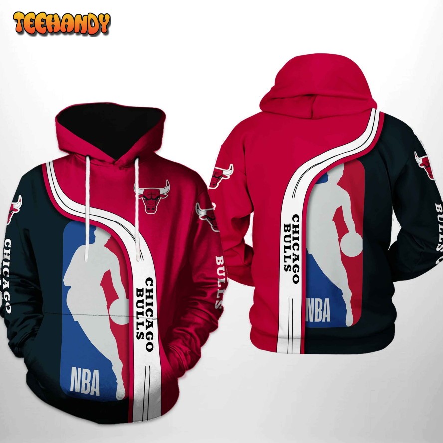 Chicago Bulls NBA Team 3D Printed HoodieZipper Hoodie