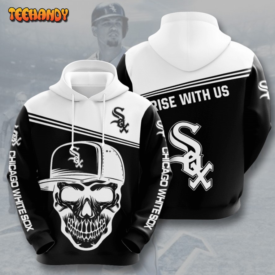 Chicago White Sox Team Skull 3D Printed HoodieZipper Hoodie