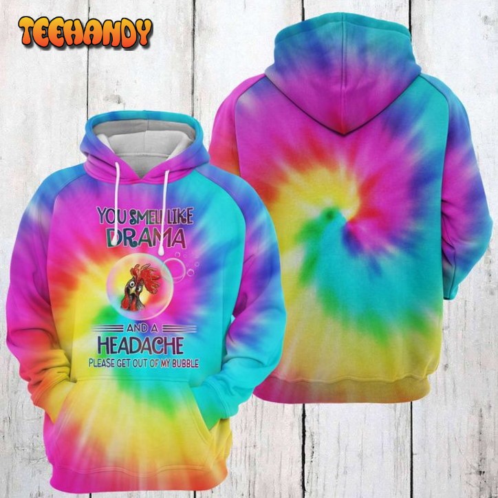 Chicken Bubble Tie Dye 3D Printed HoodieZipper Hoodie