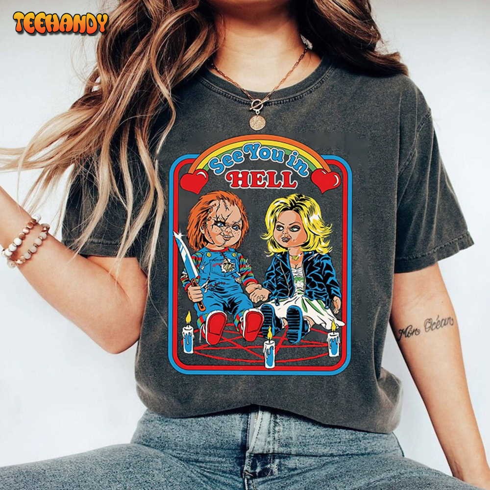 Child’s Play Shirt Chucky And Tiffany See You In Hell Shirt Horror Movie Shirt