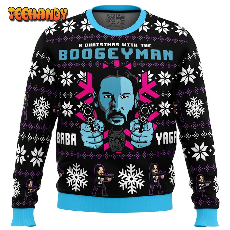 Christmas with the Boogeyman John Wick Ugly Christmas Sweater