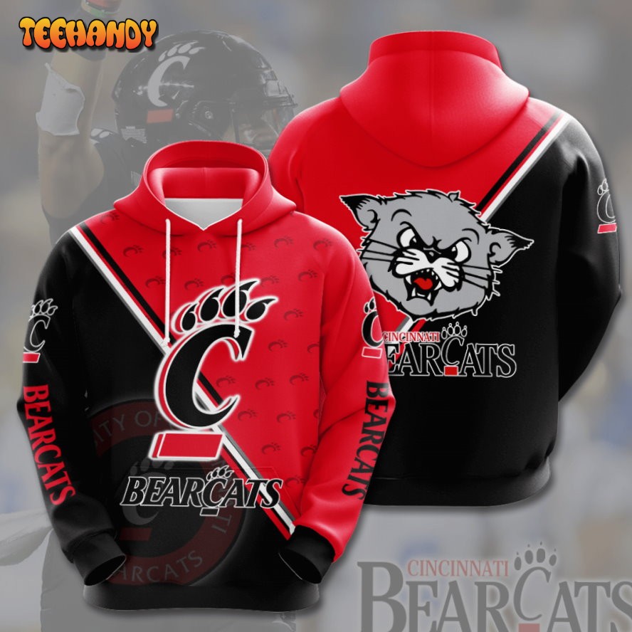 Cincinnati Bearcats NCAA Team 3D Printed HoodieZipper Hoodie