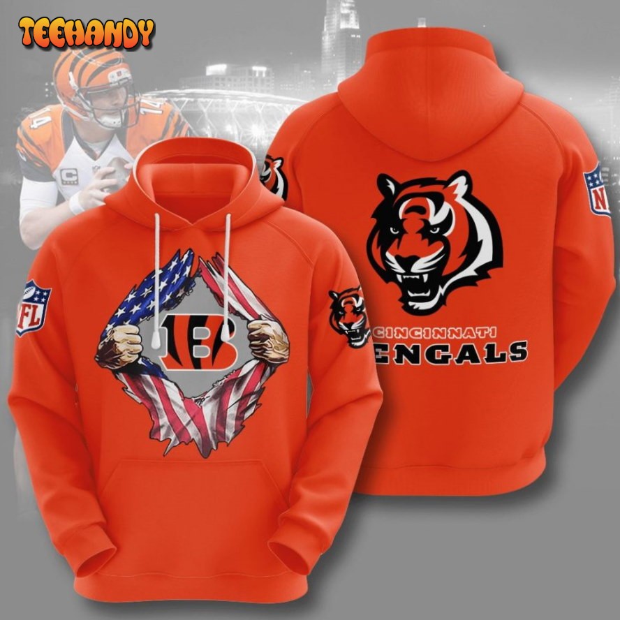 Cincinnati Bengals American Football 3D Printed HoodieZipper Hoodie