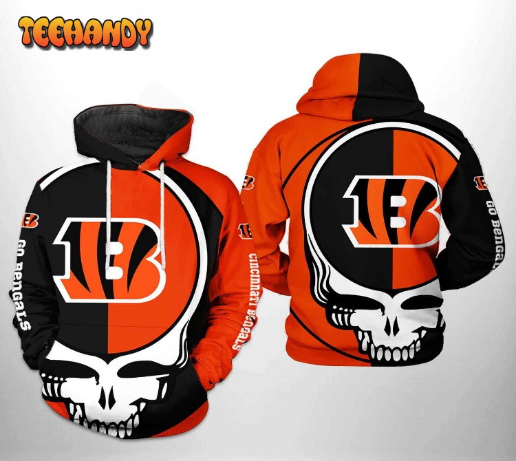 Cincinnati Bengals NFL Grateful Dead 3D Printed HoodieZipper Hoodie