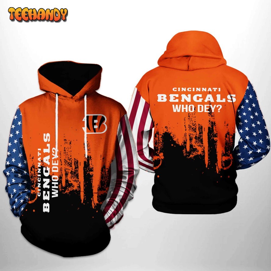 Cincinnati Bengals NFL Team US 3D Printed HoodieZipper Hoodie