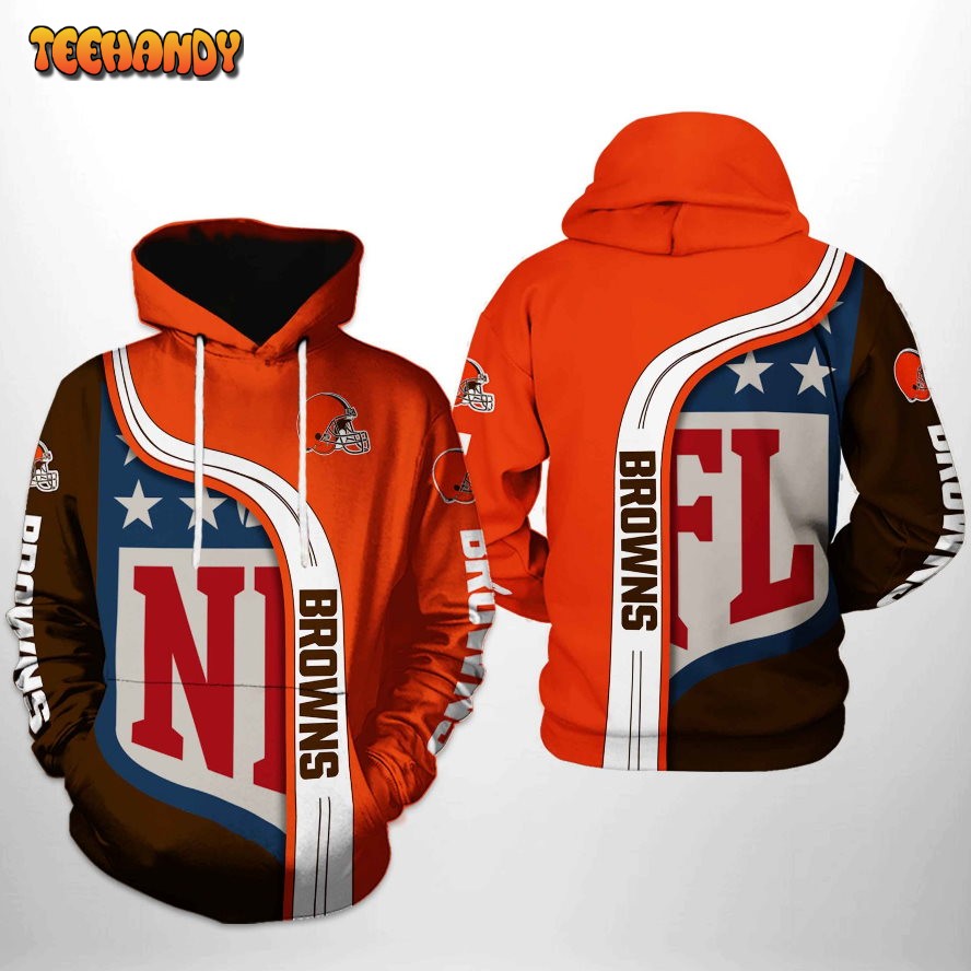 Cleveland Browns NFL Team 3D Printed HoodieZipper Hoodie