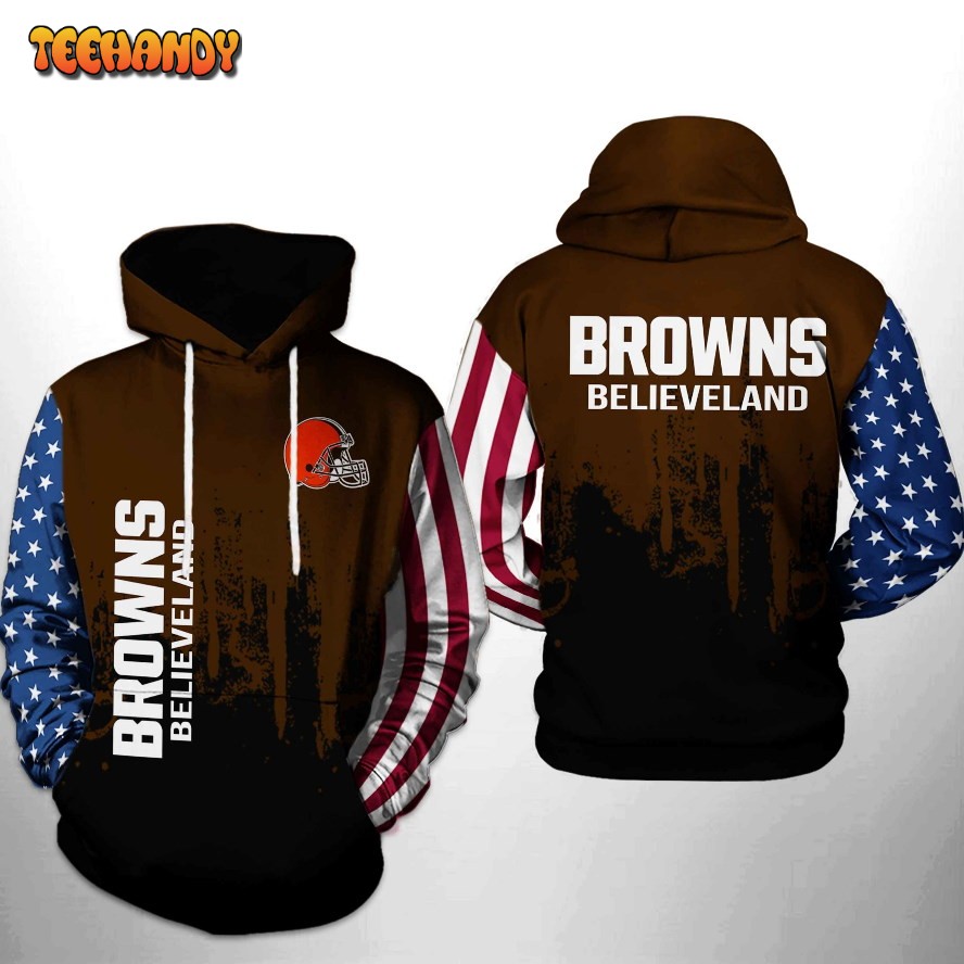 Cleveland Browns NFL Team US 3D Printed HoodieZipper Hoodie