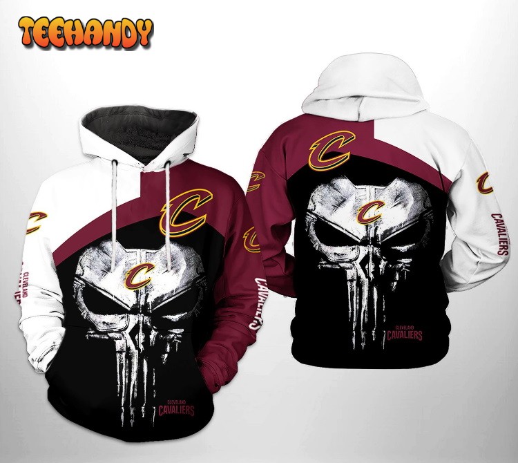 Cleveland Cavaliers NBA Skull Punisher Team 3D Printed Hoodie