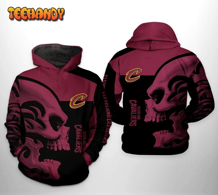 Cleveland Cavaliers NBA Skull Team 3D Printed HoodieZipper Hoodie