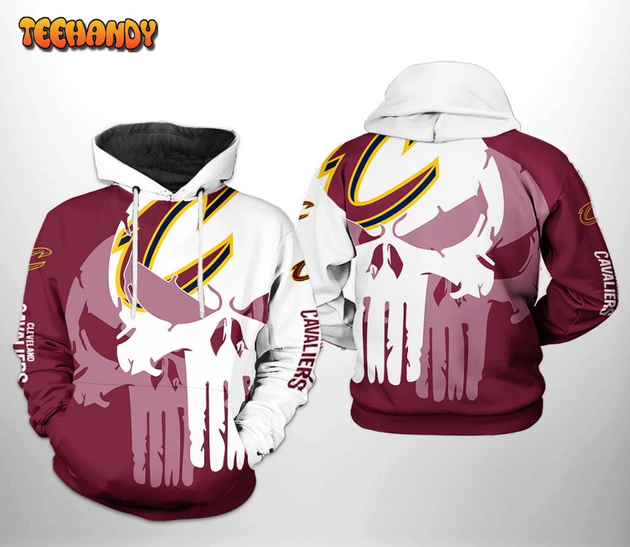 Cleveland Cavaliers NBA Team Skull 3D Printed HoodieZipper Hoodie