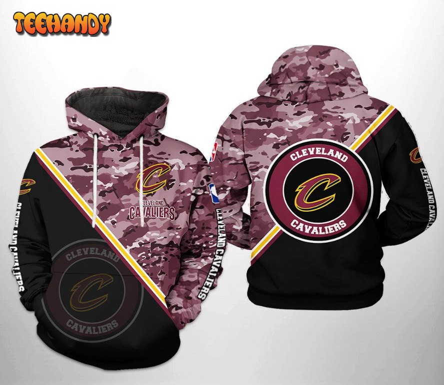 Cleveland Cavaliers NBA US Camo Team 3D Printed HoodieZipper Hoodie