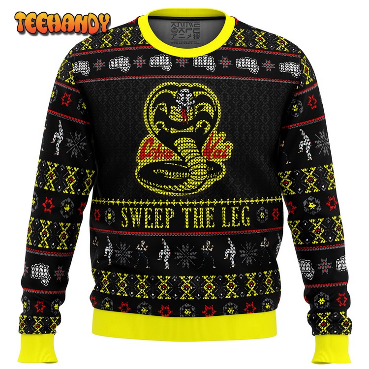 Cobra Kai Sweep The Leg Karate Kid Ugly Christmas Sweater