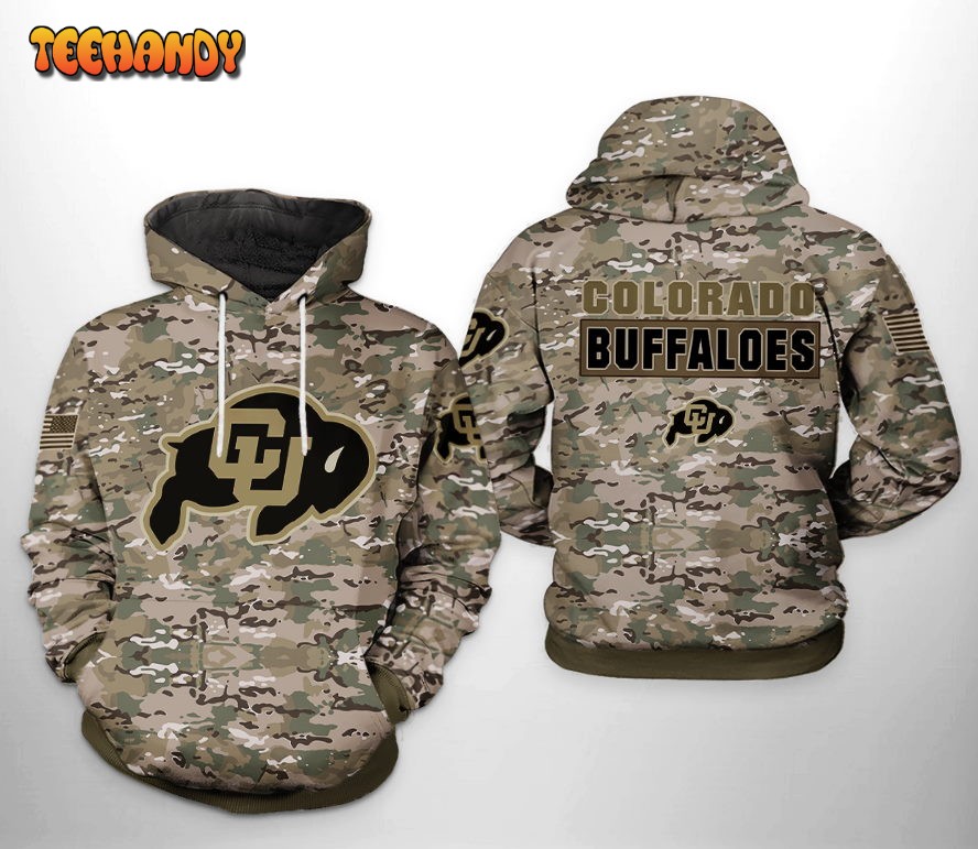 Colorado Buffaloes NCAA Camo Veteran 3D Printed HoodieZipper Hoodie