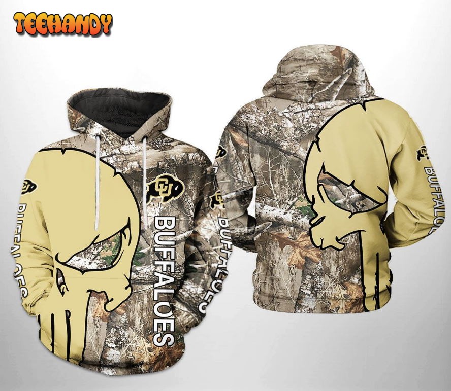 Colorado Buffaloes NCAA Camo Veteran Hunting 3D Printed Hoodie