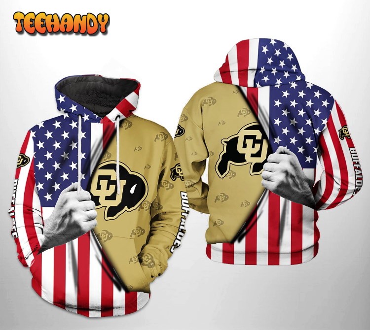 Colorado Buffaloes NCAA US FLag 3D Printed HoodieZipper Hoodie