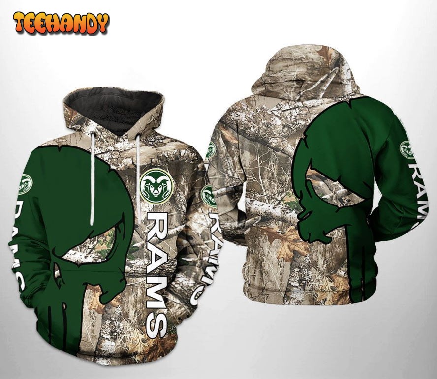 Colorado State Rams NCAA Camo Veteran Hunting 3D Printed Hoodie