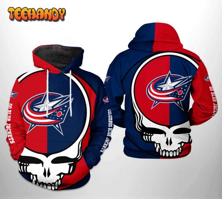 Columbus Blue Jackets NHL Grateful Dead 3D Printed HoodieZipper Hoodie