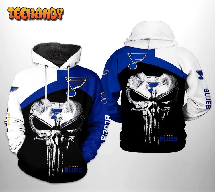 Columbus Blue Jackets NHL Skull Punisher 3D Printed HoodieZipper Hoodie