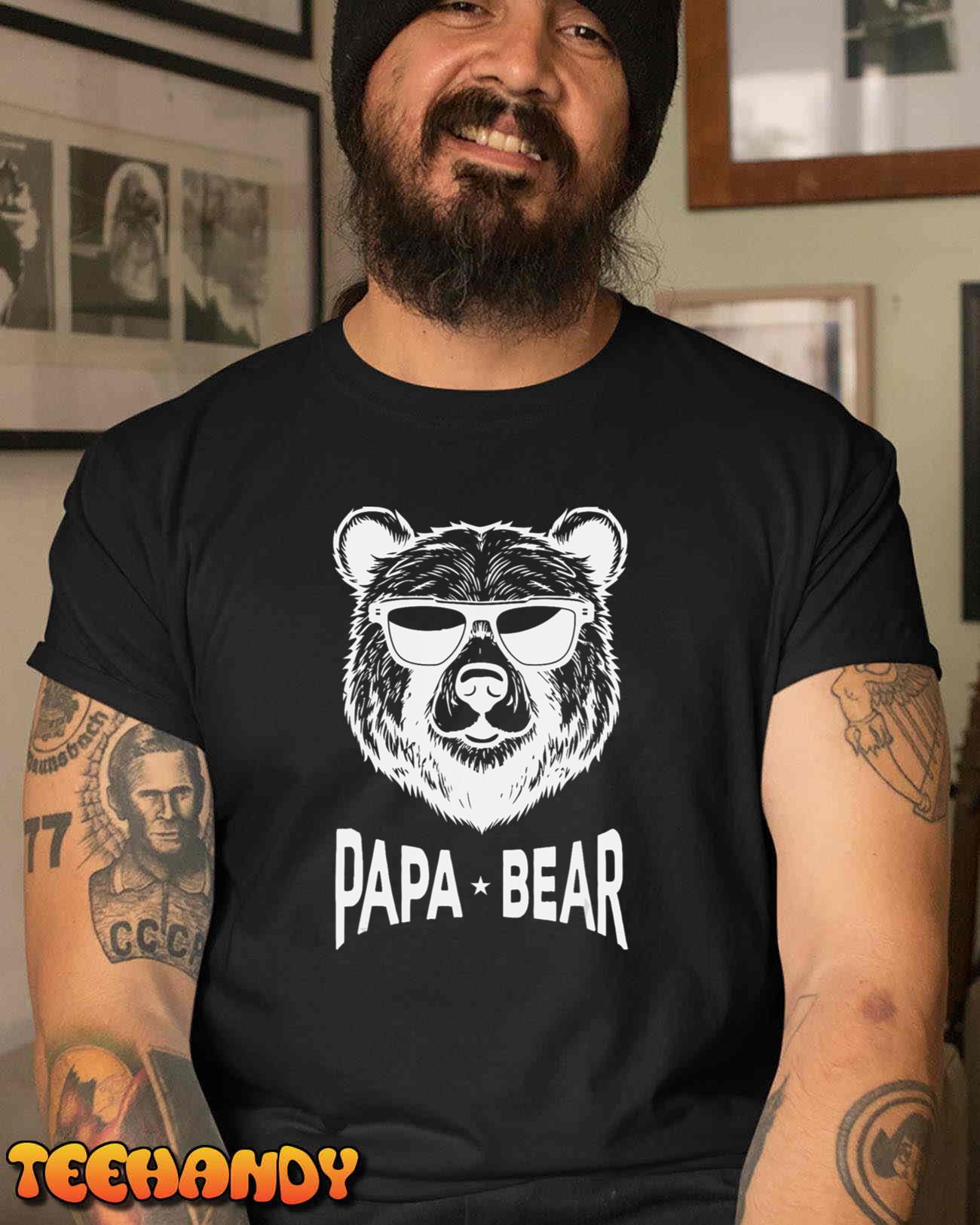 Cool Mens Papa Bear Fathers Day Idea For Dad Hilarious Gramp T-Shirt