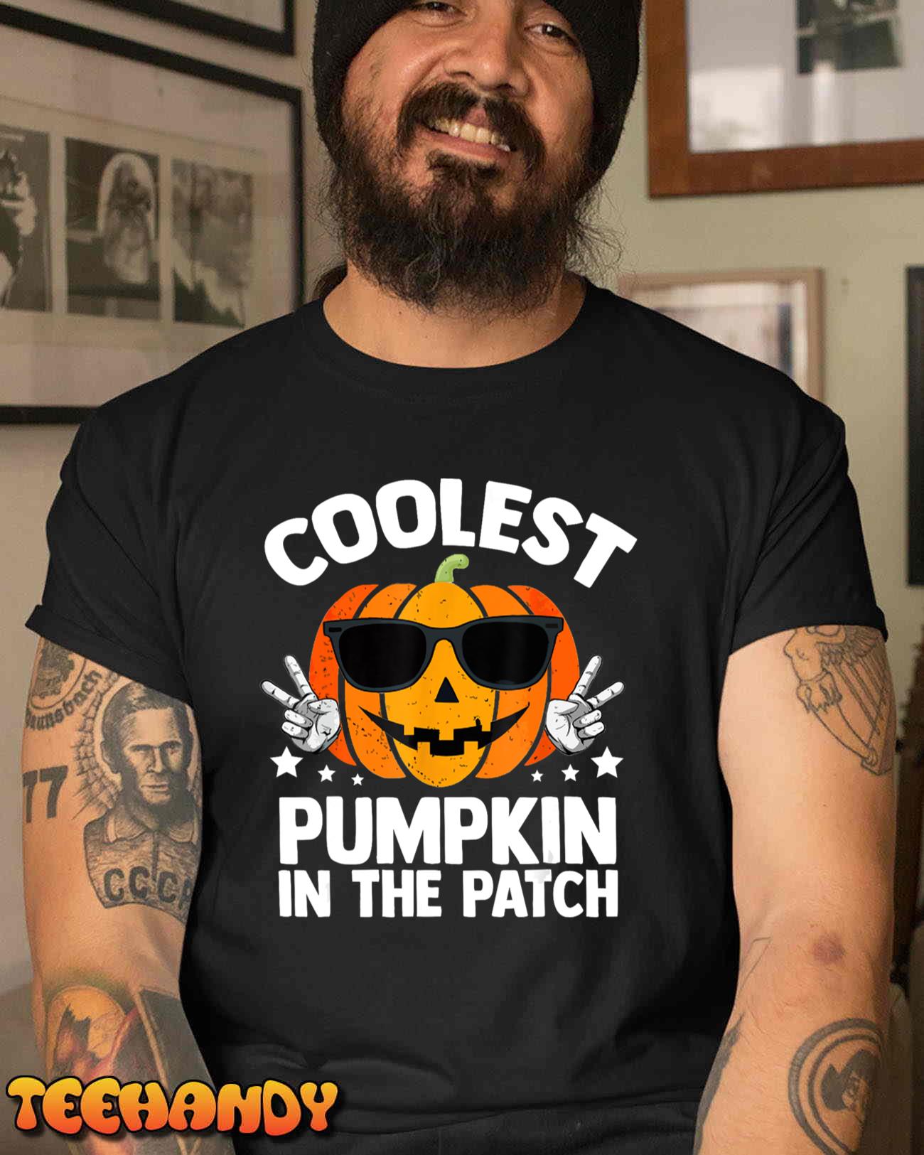 Coolest Pumpkin In The Patch Halloween Boys Girls Unisex T-Shirt