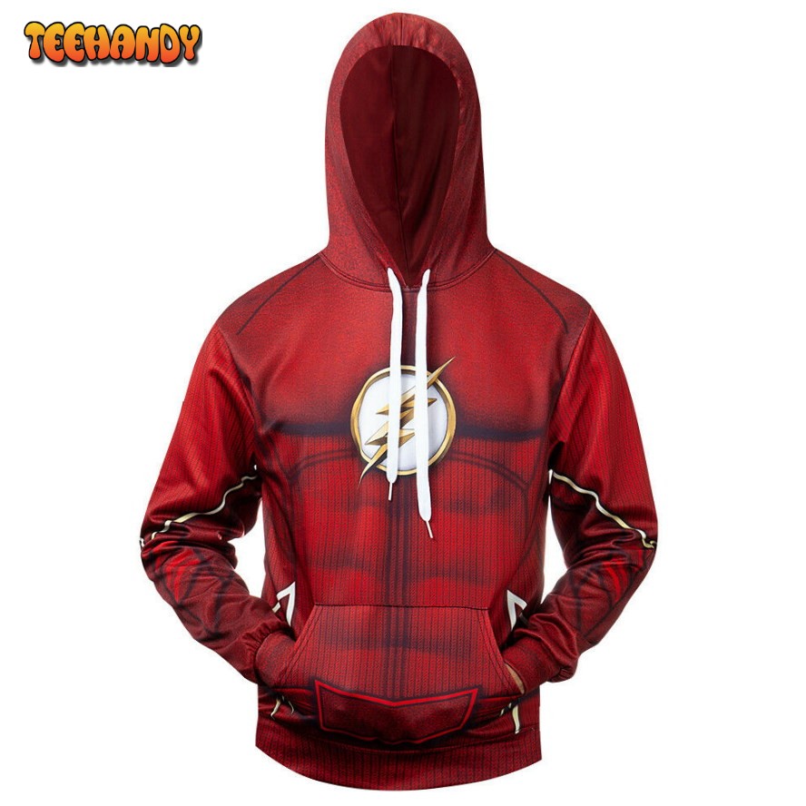 Costume Flash DC Suit 3D Printed HoodieZipper Hoodie