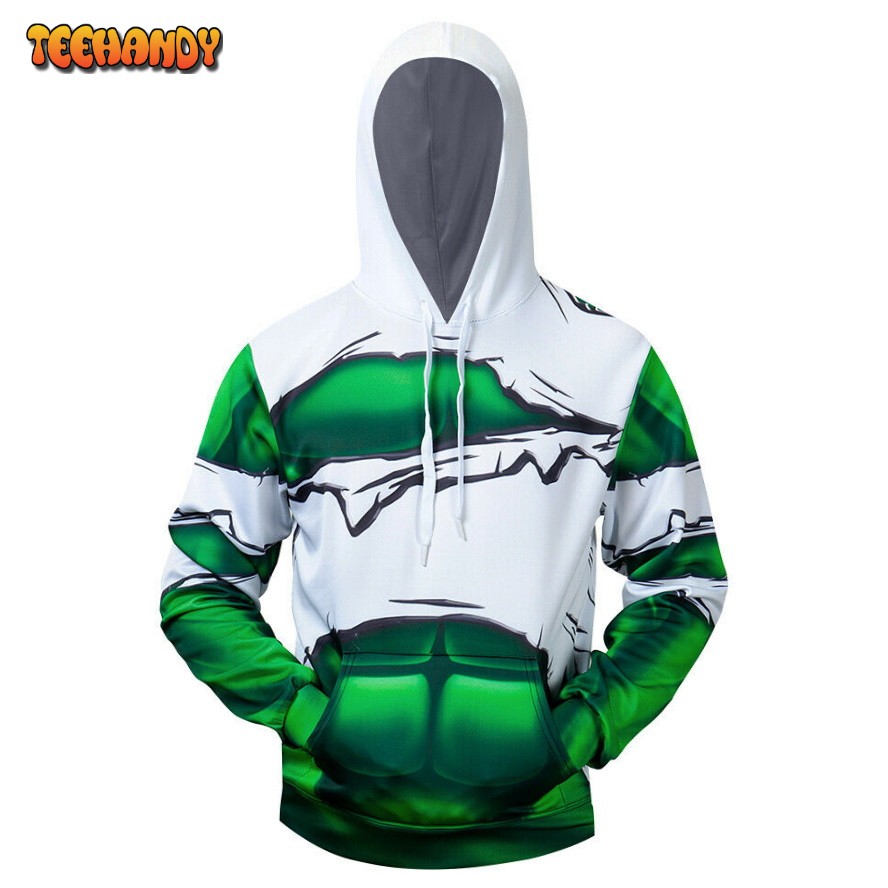 Costume Hulk Ripped Suit 3D Printed HoodieZipper Hoodie