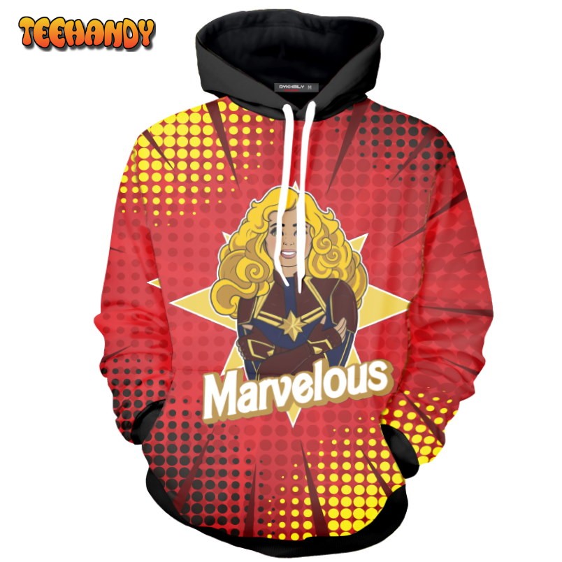 Costume Marvelous Captain Marvel 3D Printed HoodieZipper Hoodie