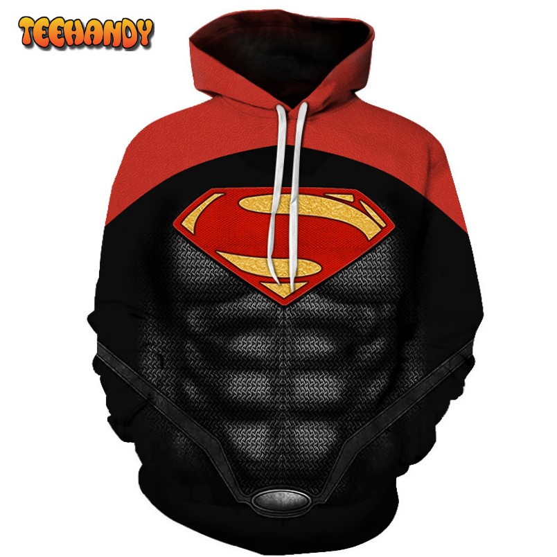 Costume Superman Suit 3D Printed HoodieZipper Hoodie