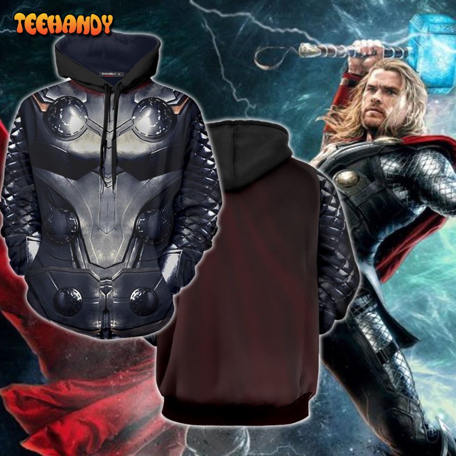 Costume Thor Cosplay Suit 3D Printed HoodieZipper Hoodie