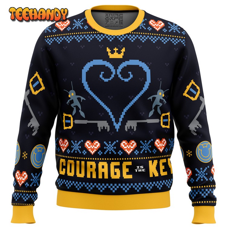 Courage is the Key Kingdom Hearts Ugly Christmas Sweater