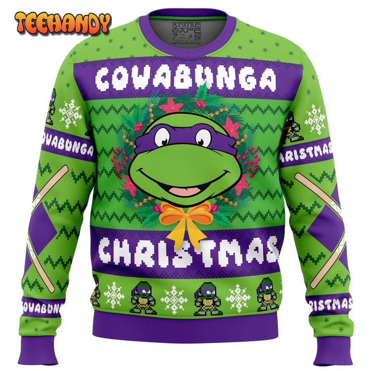 Cowabunga Donatello Christmas Teenage Mutant Ninja Turtles Ugly Sweater