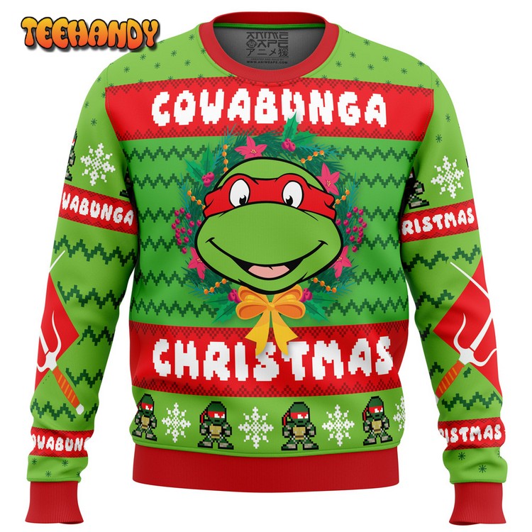 Cowabunga Raphael Christmas Teenage Mutant Ninja Turtles Ugly Sweater