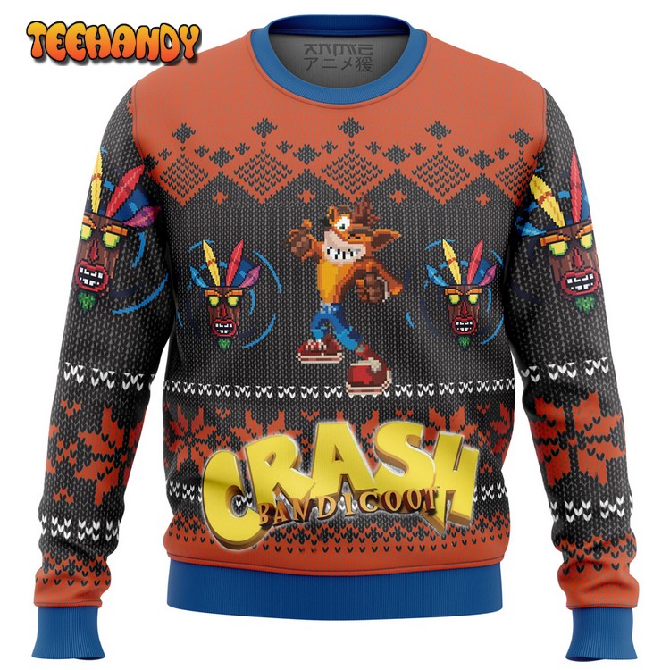 Crash Bandicoot Alt Ugly Christmas Sweater