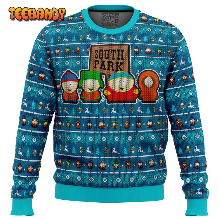 Crazy Main Characters South Park Ugly Christmas Sweater