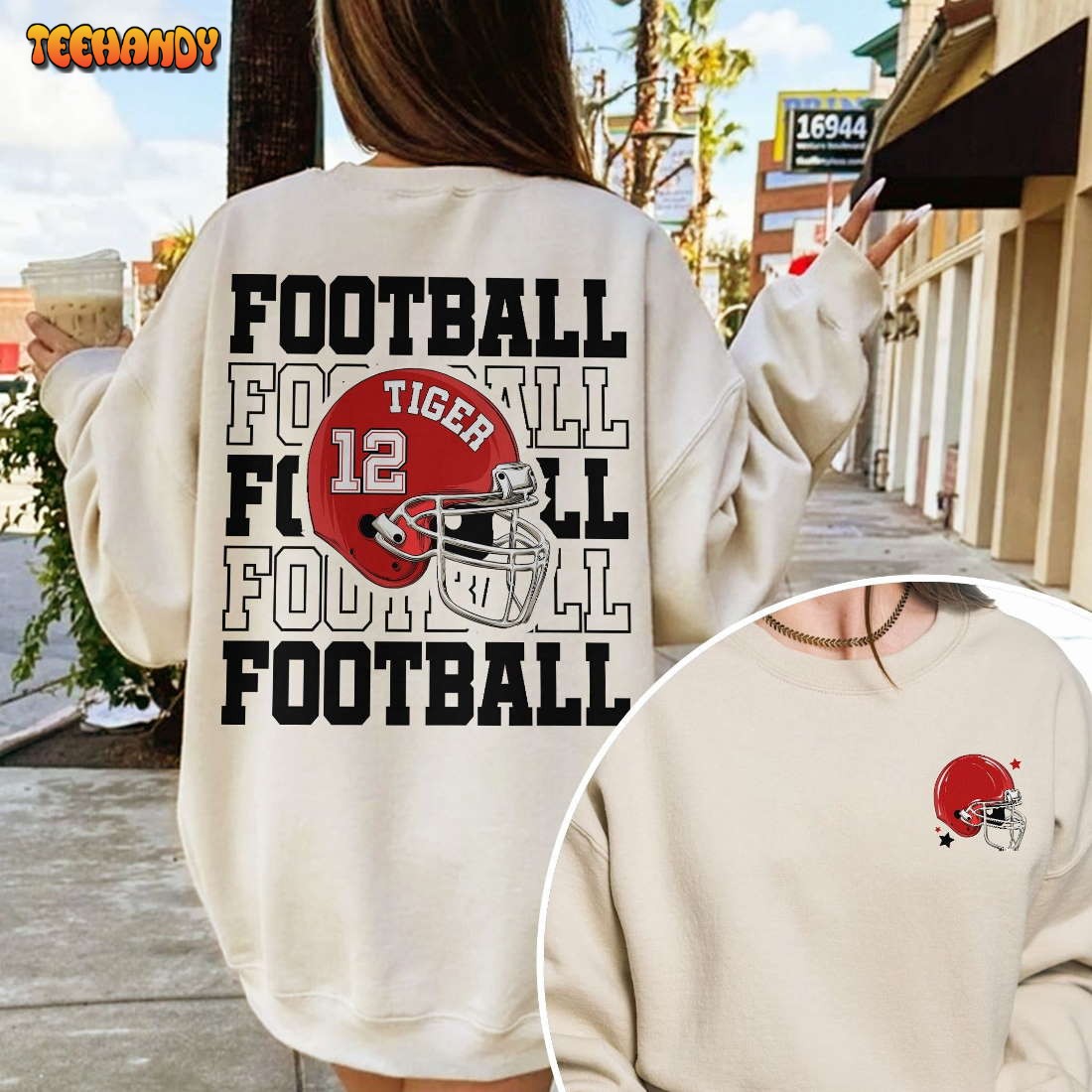 Custom Football Mom Shirts, Football Custom Number And Name Shirt