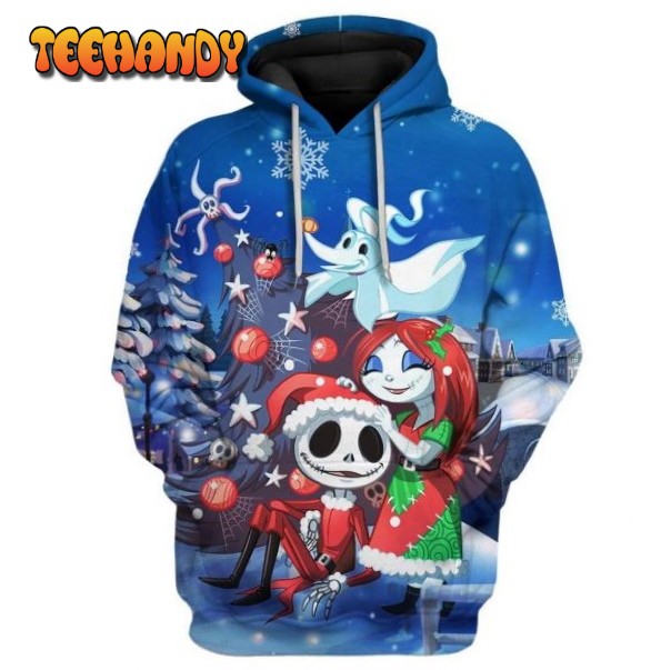 Custom The Nightmare Before Christmas Art Zero 3D Zipper Hoodie