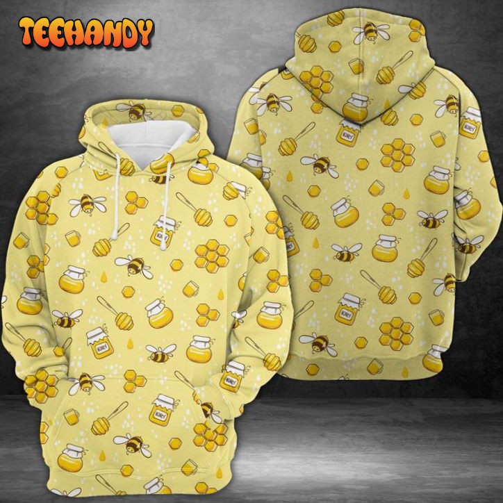 Cute Bee 3D Printed HoodieZipper Hoodie