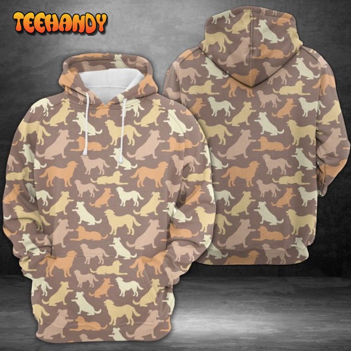 Cute Dog Silhouettes 3D Printed HoodieZipper Hoodie