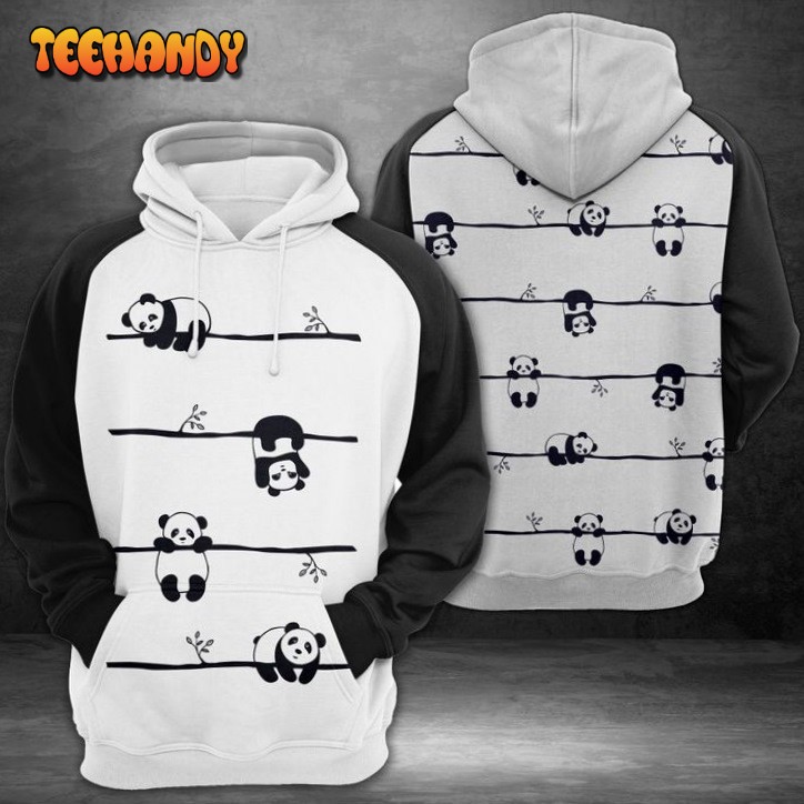 Cute Panda 3D Printed HoodieZipper Hoodie