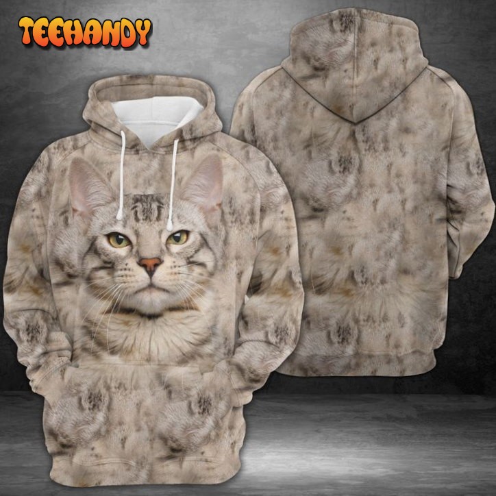 Cute Snow Bengal 3D Printed HoodieZipper Hoodie