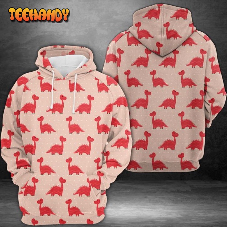 Cute Textile Dinosaur 3D Printed HoodieZipper Hoodie