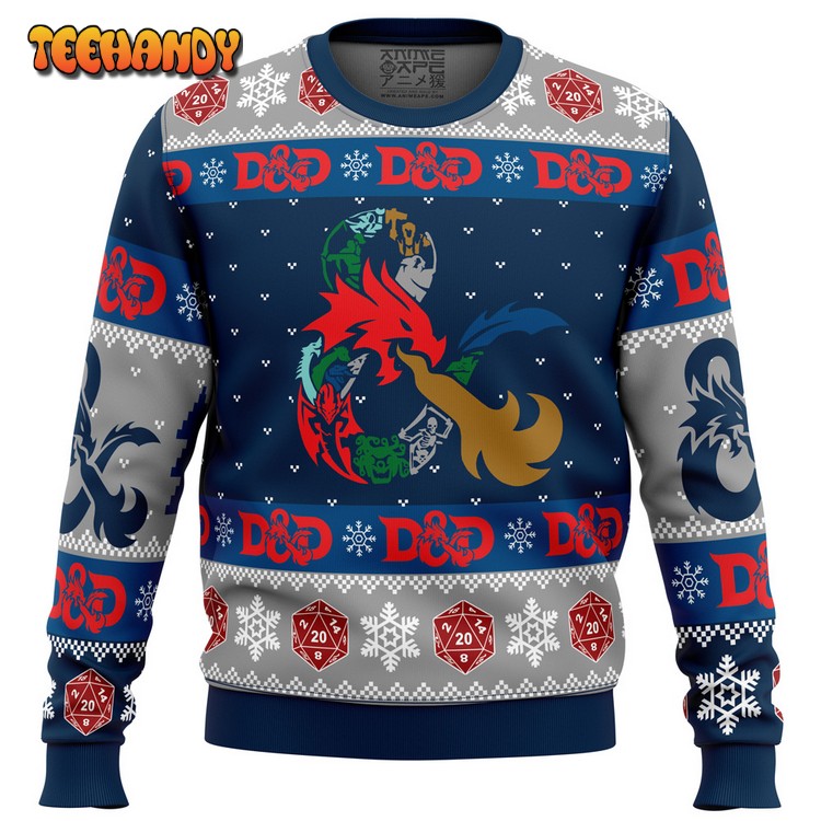 D-20 Dungeons & Dragons Ugly Christmas Sweater